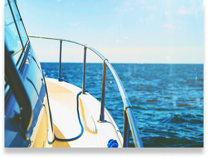 Close Up of a Pontoon Boat in the Water